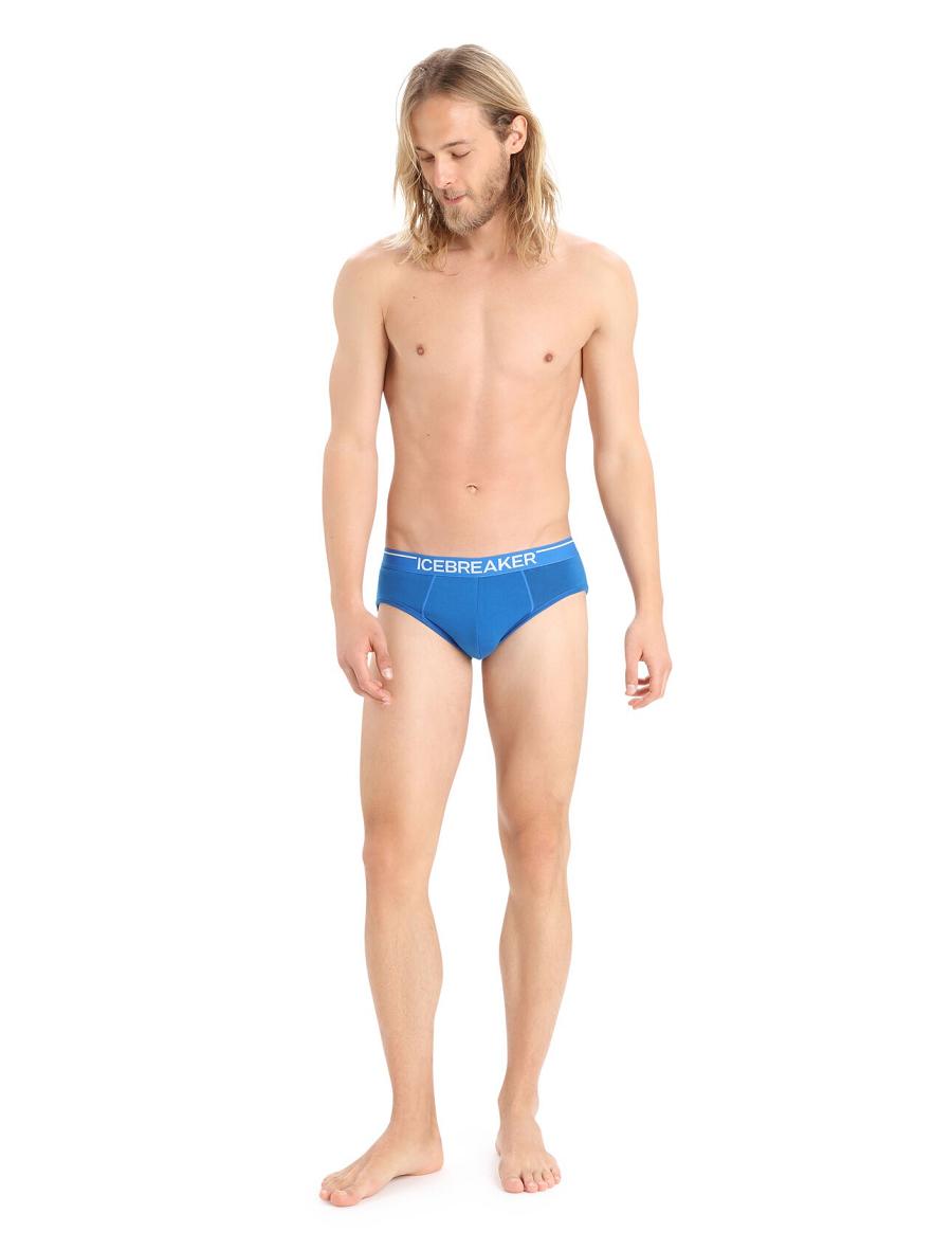 Men's Icebreaker Merino Anatomica Briefs Underwear Lazurite | CA 1651EBCX